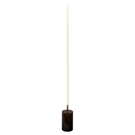 Prism Brassed Gold LED Floor Lamp with On/Off Switch Faux Marble Base by Ashcroft Furniture at Eve Furniture