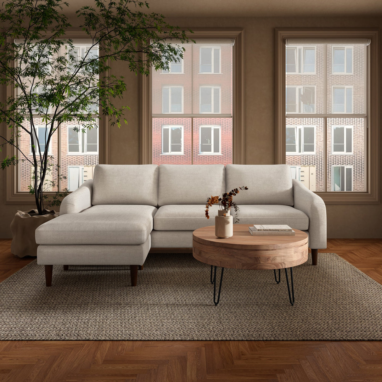 Privado Natural Storage Coffee Table by Moe's Home at Eve Furniture