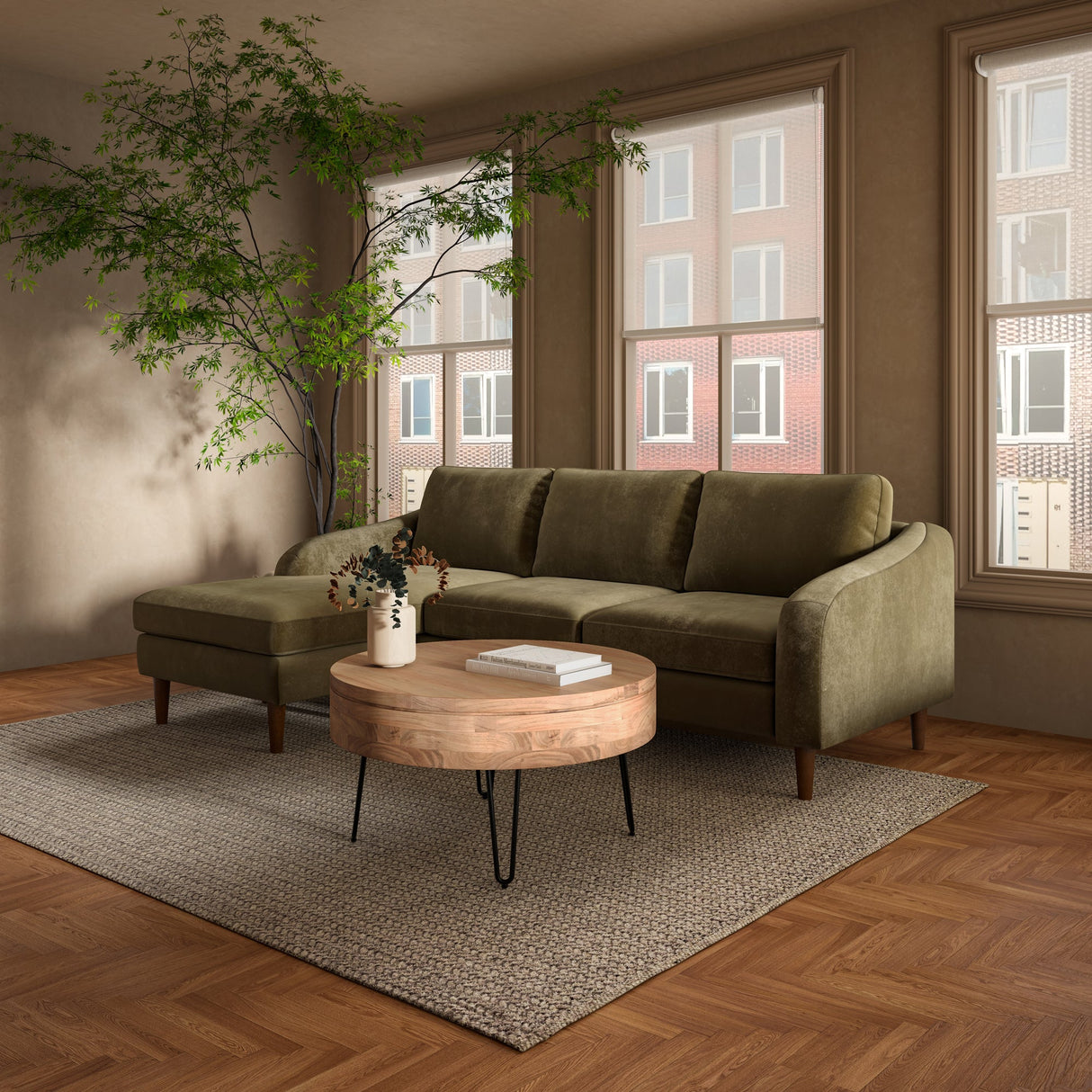 Privado Natural Storage Coffee Table by Moe's Home at Eve Furniture