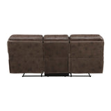 Proctor Brown 2-Piece Double Reclining Set by Homelegance at Eve Furniture