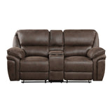 Proctor Brown 2-Piece Double Reclining Set by Homelegance at Eve Furniture