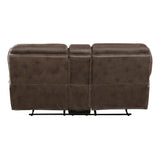 Proctor Brown 2-Piece Double Reclining Set by Homelegance at Eve Furniture