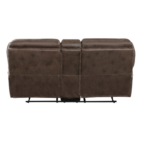 Proctor Brown 2-Piece Double Reclining Set by Homelegance at Eve Furniture