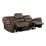 Proctor Brown 2-Piece Power Double Reclining Set by Homelegance at Eve Furniture