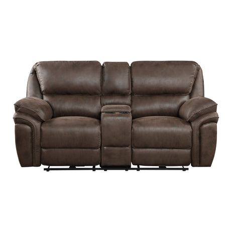 Proctor Brown 2-Piece Power Double Reclining Set by Homelegance at Eve Furniture