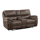 Proctor Brown 2-Piece Power Double Reclining Set by Homelegance at Eve Furniture