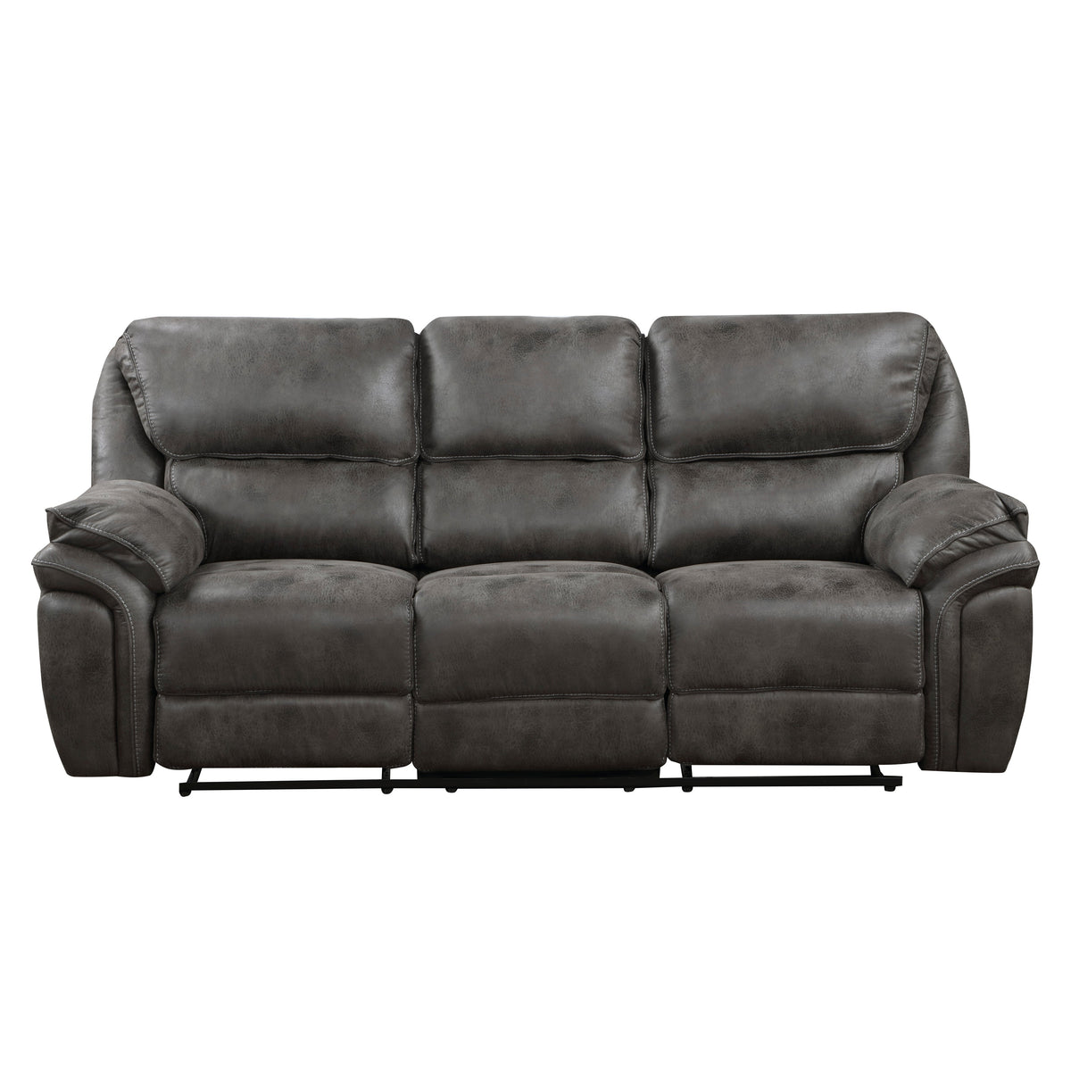 Proctor Gray 2-Piece Microfiber Double Reclining Set by Homelegance at Eve Furniture