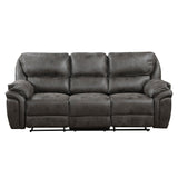 Proctor Gray 2-Piece Microfiber Double Reclining Set by Homelegance at Eve Furniture