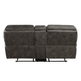 Proctor Gray 2-Piece Microfiber Double Reclining Set by Homelegance at Eve Furniture