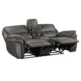 Proctor Gray 2-Piece Microfiber Double Reclining Set by Homelegance at Eve Furniture