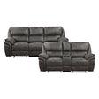 Proctor Gray 2-Piece Microfiber Double Reclining Set by Homelegance at Eve Furniture
