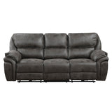 Proctor Gray Microfiber Power Double Reclining Living Room Set by Homelegance at Eve Furniture
