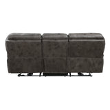 Proctor Gray Microfiber Power Double Reclining Living Room Set by Homelegance at Eve Furniture