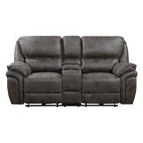 Proctor Gray Microfiber Power Double Reclining Living Room Set by Homelegance at Eve Furniture