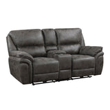 Proctor Gray Microfiber Power Double Reclining Living Room Set by Homelegance at Eve Furniture