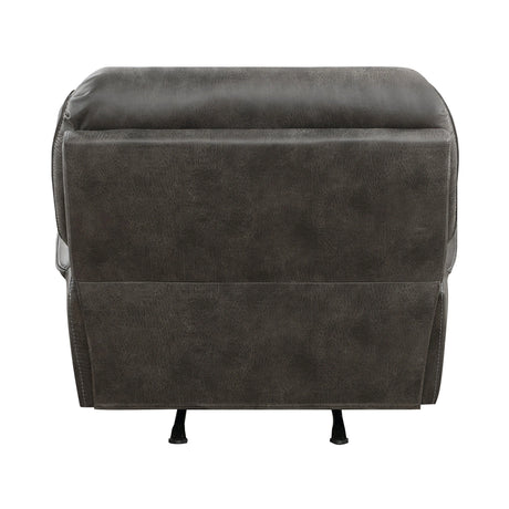 Proctor Gray Microfiber Rocker Reclining Chair by Homelegance at Eve Furniture