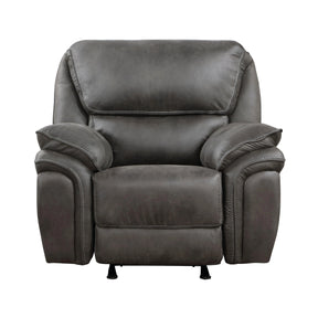 Proctor Gray Microfiber Rocker Reclining Chair by Homelegance at Eve Furniture