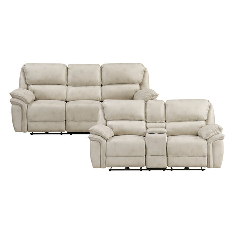 Proctor Pawter 2-Piece Power Double Reclining Set by Homelegance at Eve Furniture
