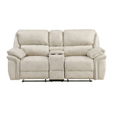 Proctor Pawter Double Reclining Loveseat with Center Console by Homelegance at Eve Furniture