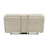 Proctor Pawter Double Reclining Loveseat with Center Console by Homelegance at Eve Furniture