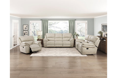 Proctor Pawter Double Reclining Loveseat with Center Console by Homelegance at Eve Furniture