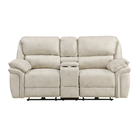 Proctor Pawter Power Double Reclining Loveseat with Center Console by Homelegance at Eve Furniture