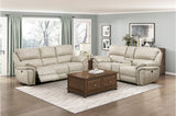 Proctor Pawter Power Double Reclining Loveseat with Center Console by Homelegance at Eve Furniture