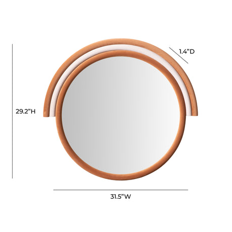Lally Velvet Round Wall Mirror by TOV Furniture at Eve Furniture