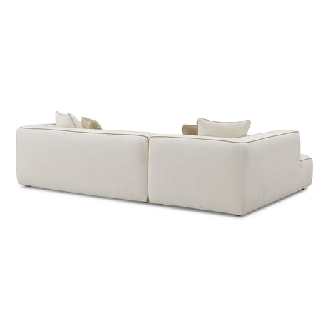 Tristine Cream Linen Sectional by TOV Furniture at Eve Furniture