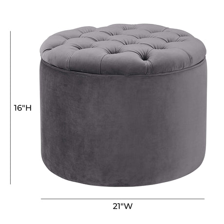 Queen Velvet Storage Ottoman by TOV Furniture at Eve Furniture