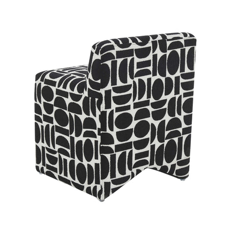Pippa Geometric Jacquard Weave Stool by TOV Furniture at Eve Furniture