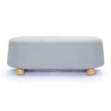 Jaine Loose Mohair Large Ottoman by TOV Furniture at Eve Furniture