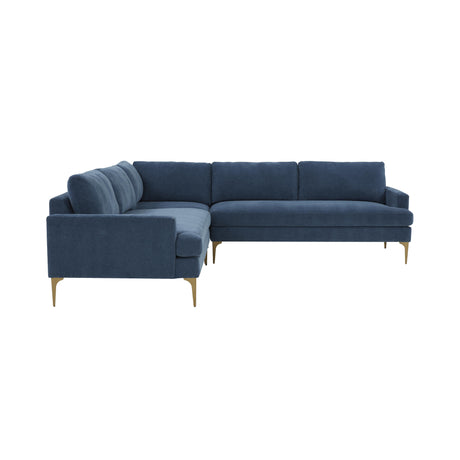 Serena Velvet L-Sectional by TOV Furniture at Eve Furniture