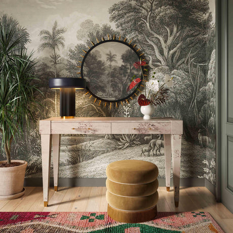 Lakka Velvet Ottoman by TOV Furniture at Eve Furniture