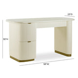 Francesca 3-Drawer Desk by TOV Furniture at Eve Furniture