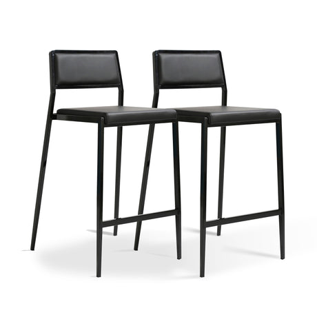 Gale Performance Vegan Leather Stackable Stool - Set of 2 by TOV Furniture at Eve Furniture