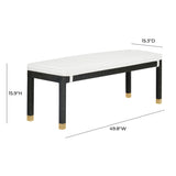 Amara Woven Rattan Performance Fabric Bench by TOV Furniture at Eve Furniture