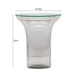 Cassandra Glass Flared Side Table by TOV Furniture at Eve Furniture