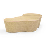 Slab Natural Seagrass Coffee Table by TOV Furniture at Eve Furniture