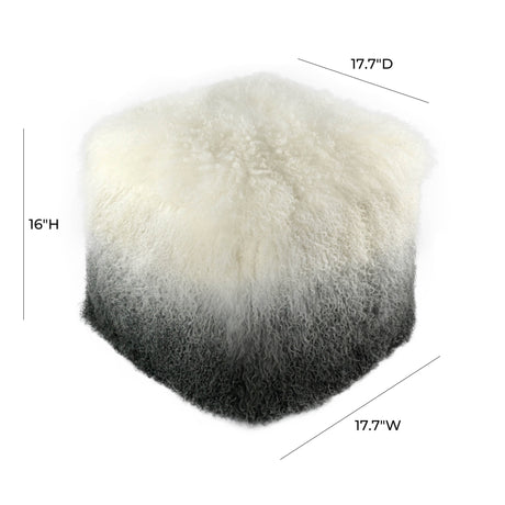 Tibetan Sheep Pouf by TOV Furniture at Eve Furniture