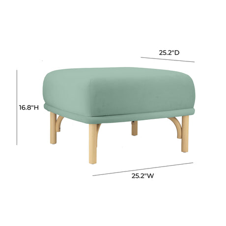 Desiree Velvet Ottoman by TOV Furniture at Eve Furniture