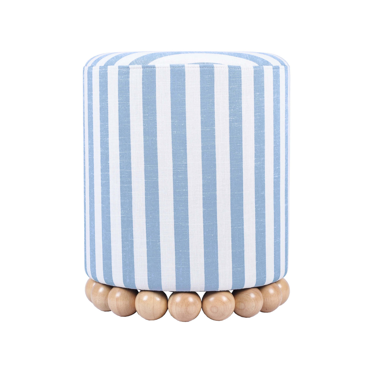 Dex Striped Linen Ottoman by TOV Furniture at Eve Furniture