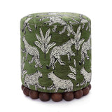 Dex Leopard Jacquard Ottoman by TOV Furniture at Eve Furniture