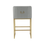 Lisa Pleated Velvet Counter Stool by Inspire Me! Home Decor by TOV Furniture at Eve Furniture