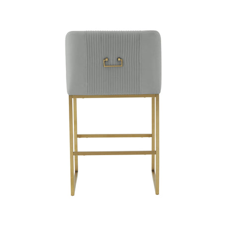 Lisa Pleated Velvet Counter Stool by Inspire Me! Home Decor by TOV Furniture at Eve Furniture