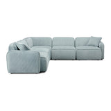 Travie Performance Corduroy Velvet Modular L-Sectional by TOV Furniture at Eve Furniture