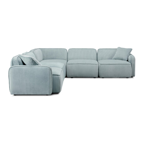 Travie Performance Corduroy Velvet Modular L-Sectional by TOV Furniture at Eve Furniture