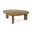 Oani Walnut and Glass Triangular Coffee Table by TOV Furniture at Eve Furniture