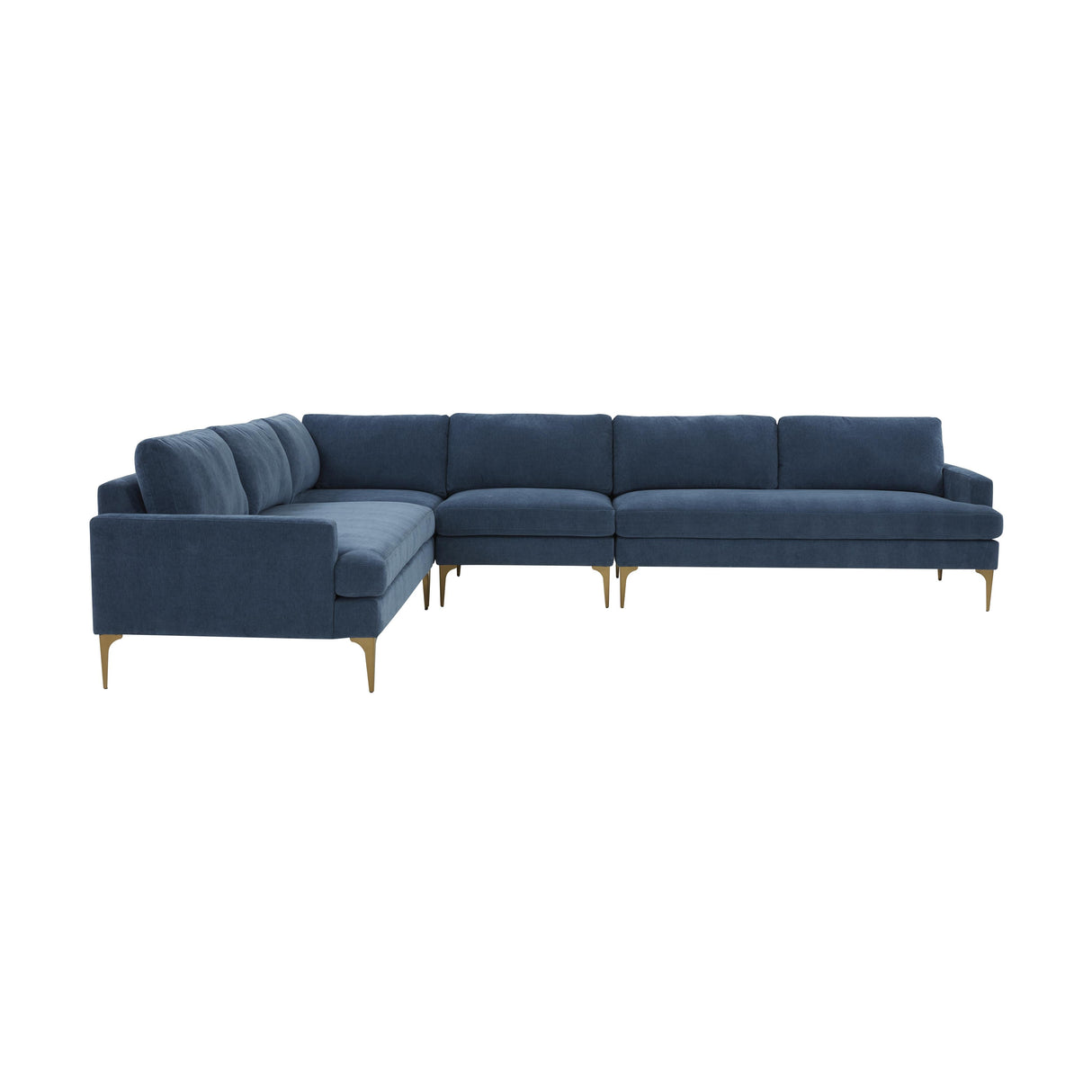 Serena Velvet Large L-Sectional by TOV Furniture at Eve Furniture