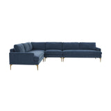 Serena Velvet Large L-Sectional by TOV Furniture at Eve Furniture